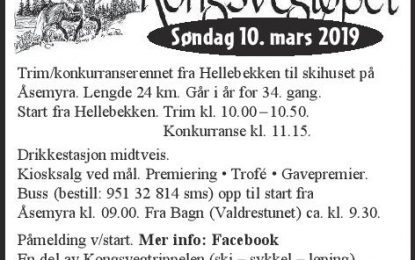 Kongsvegløpet søndag